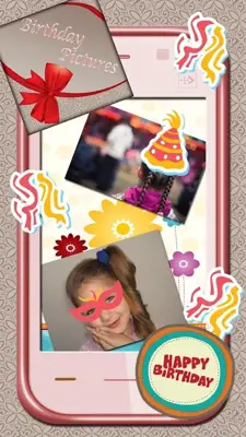 Birthday Photos and Stickers android App screenshot 0