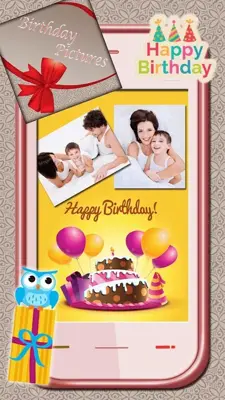 Birthday Photos and Stickers android App screenshot 2